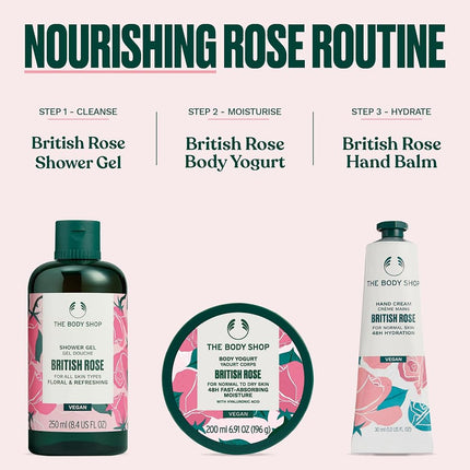 The Body Shop British Rose Body Yogurt, 48hr Moisture, 200ml