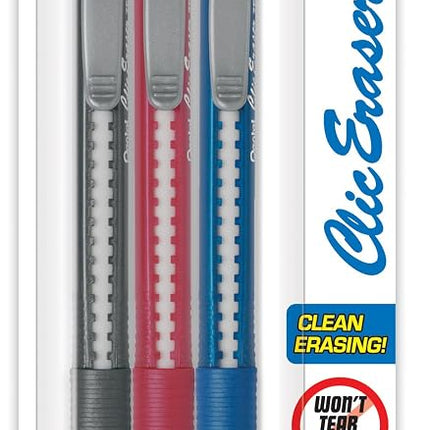Gomas de borrar retráctiles Pentel Clic, multicolor