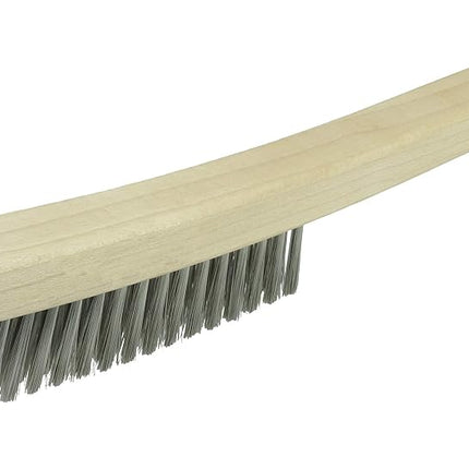 Weiler 44660 Brosse de plaquiste, garniture en acier inoxydable, 3 x 19 rangées, manche courbé, fabriquée aux États-Unis (paquet de 12)