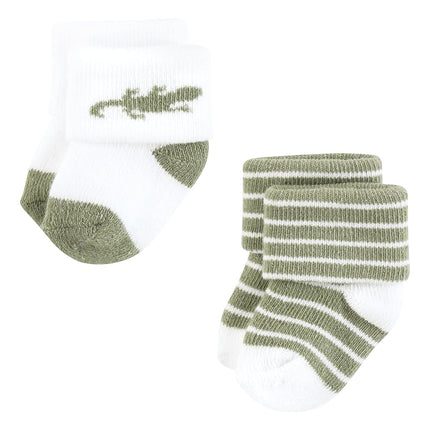 Hudson Baby Unisex Baby Cotton Rich Newborn and Terry Socks, Little Lizard, 0-6 Months, Little Lizard, 0-6 Months