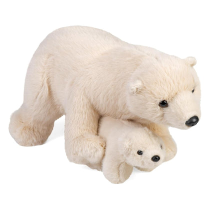 Wild Republic 19441 Mom and Baby Polar Bear Plush 