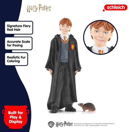 Schleich Wizarding World 42634 Collectible Ron & Scabbers for Ages 3+