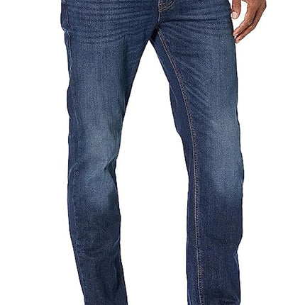 Buffalo David Bitton Men's Slim Ash Jeans, Sanded and Whiskered Indigo, 30W x 34L