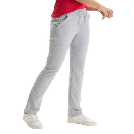 Hanes Women's Pants, Lightweight Pants for Women, Open Botton Sweats, French Terry, 31", Light Steel, S