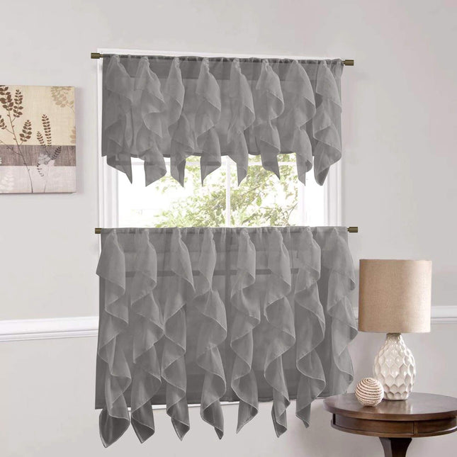 Sweet Home Collection Veritcal Kitchen Curtain She