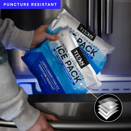 Arctic Zone Titan Deep Freeze High Performance Ice Pack for Lunch Box or Cooler, Set of 2 - 600 grams each, (5-88600-00-1E)