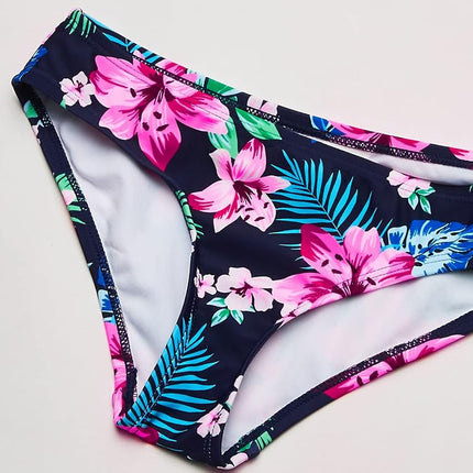 Kanu Surf Traje de baño de dos piezas tipo bikini deportivo de playa Addie UPF 50+ para niñas, color azul marino Peggy, talla 12