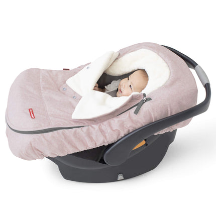 Funda de invierno para asiento de automóvil Skip Hop: forro polar ultra suave, color rosa jaspeado