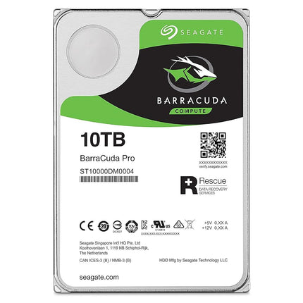 Disco duro interno Seagate HDD de 10 TB BarraCuda Pro SATA de 3,5" para ordenador - Plata