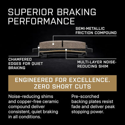 QUALITY-BUILT Premium Front Brake Pads for 10-17 Chevrolet, BP1467 Semi-Met