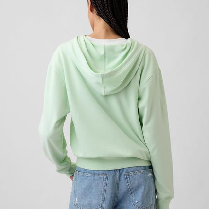 GAP Women's Logo Hoodie Hooded Full Zip Sweatshirt, Pod Green, XXS