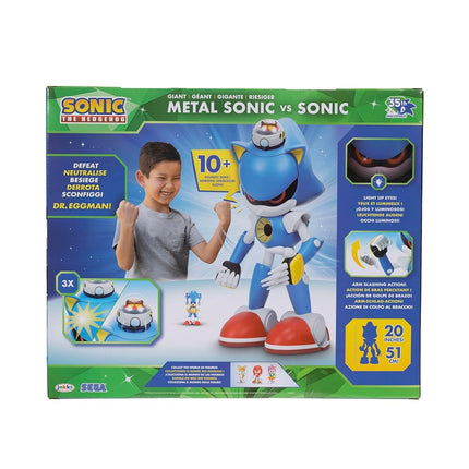 Sonic the Hedgehog 50.8cm Metal Sonic vs 6.3cm Sonic Action Figure Set