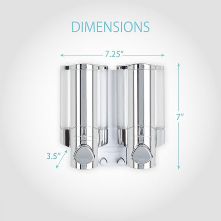 Better Living Products 76245-1 Aviva Two Chamber Dispenser, Chrome