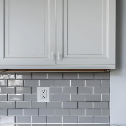 HOME EDIT 15 Pack Brushed Nickel Cabinet Knobs 2 Inch - Silver Drawer Knobs Single Hole Silver Square Hardware Drawer Pulls for Kitchen Cabinets and Dressers
