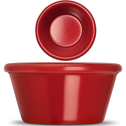 Carlisle FoodService Products Vaso de salsa tipo ramequín liso para restaurantes, cafeterías y comida rápida, plástico, 2 onzas, rojo Roma, (paquete de 72)