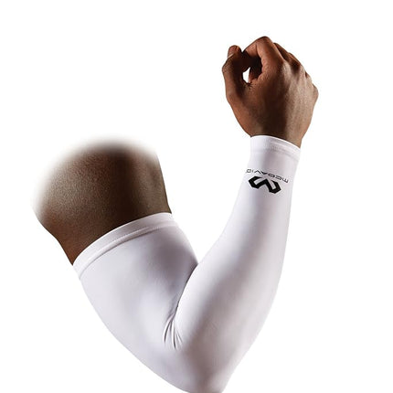 McDavid 6566 Pair of Compression Arm Sleeves, Whit