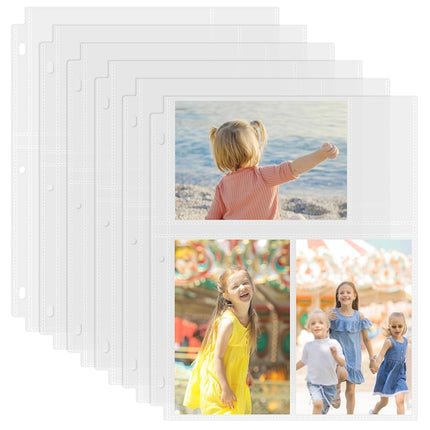100 Pack 4 x 6 Photo Sleeves for 3 Ring Binder(300