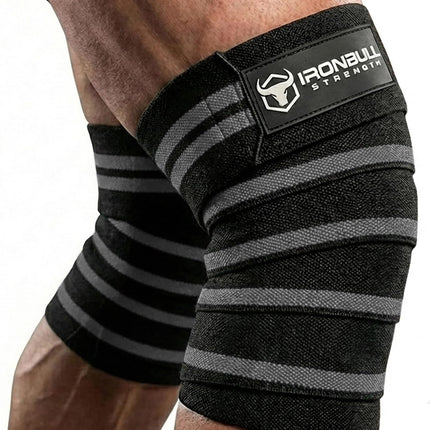 Iron Bull Strength Knee Wraps (1 Pair) - 80" Elast