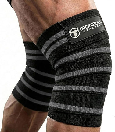Iron Bull Strength Knee Wraps (1 Pair) - 80" Elast
