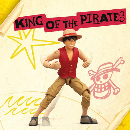 One Piece Monkey D. Luffy 6″ (15 cm) Action Figure with 6 Accessories