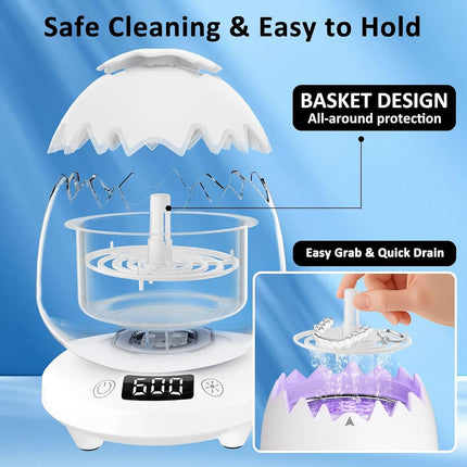 45kHz 180ML Ultrasonic Retainer Cleaner Machine for Denture & Aligner
