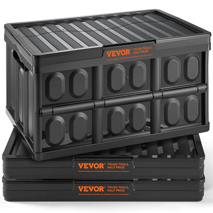 VEVOR 45L Collapsible Storage Bins with Lids 3 Pac