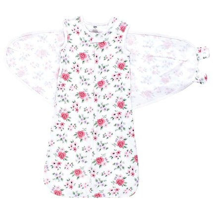 Hudson Baby Unisex Baby Convertible Swaddle Sleep Sack, Vintage Floral, 3-9 Months