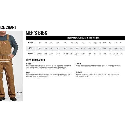 Dickies Utility Painter's Bib Overalls, White, 32W x 30L
