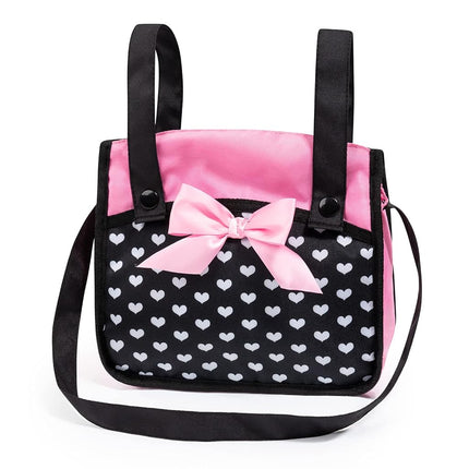 Bayer Xeo Pram in Pink with Black and White Hearts & Pink Bow