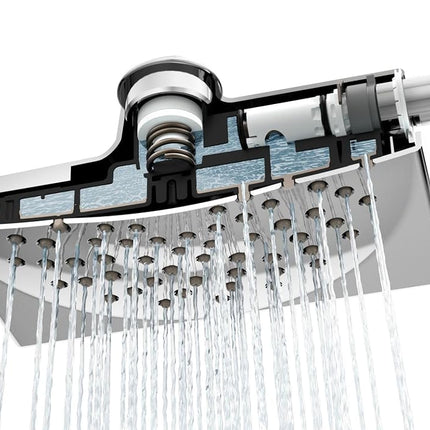 Moen S6345EP Velocity Eco-Performance Two-Function 8-1/2" Diameter Spray Rainshower Showerhead, Chrome