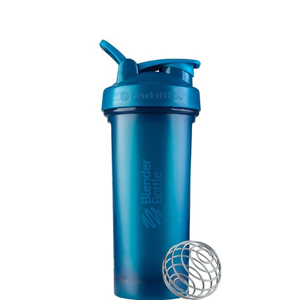 Bouteille Shaker BlenderBottle Classic V2, parfaite pour les boissons protéinées et les boissons avant l'entraînement, 828 ml, Bleu Océan