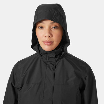 Helly Hansen Women's Aden Long Waterproof Jacket, Black, XS