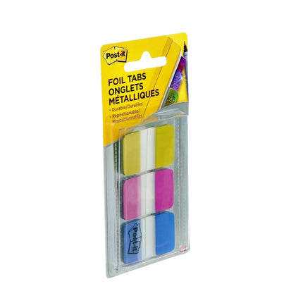 Post-it Foil Tabs, Iridescent Colors, 36 Tabs/Pack, 1 in x 1.5 in (686-FLOPBT)
