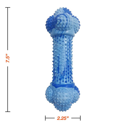Nylabone Double Action Bone Strong Chew Toy for Dogs, Natural Rubber Dog Toy for Boredom, Peanut Butter Flavor, Large Dogs - Up to 50 lbs, 1 Count