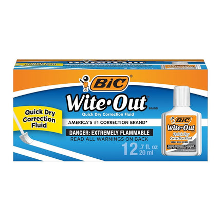 BICWOFQD12WE - BIC Wite-Out Quick Dry Correction F