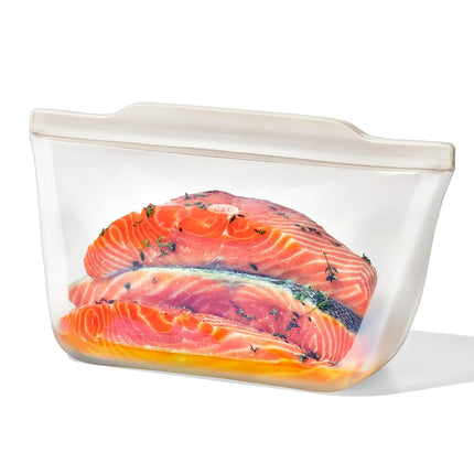 OXO Good Grips Silicone Reusable Stand-Up Bag, 1.8 L, Oat
