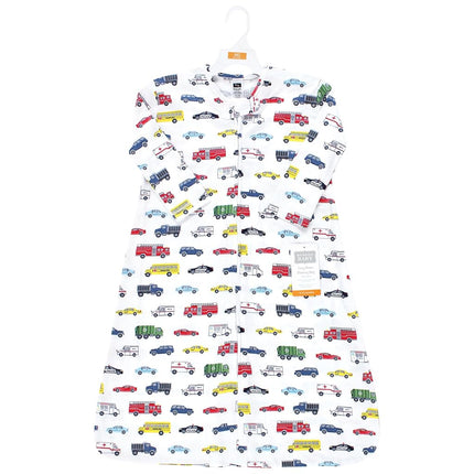 Hudson Baby Unisex Baby Long Sleeve Cotton Jersey Sleeping Bag, Sack, Blanket, Going Places, 12-18 Months