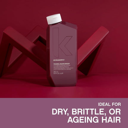 KEVIN.MURPHY YOUNG.AGAIN.WASH Moisturising Shampoo, Dry Damaged Hair, 250ml