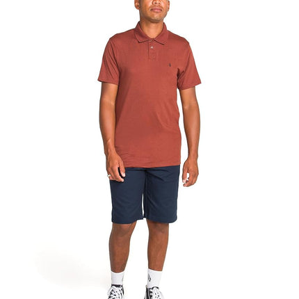 Volcom Short Sleeve Polo Shirt – Classic Fit, Soft Cotton Blend, Modern Casual Style, Cinnamon, XXL
