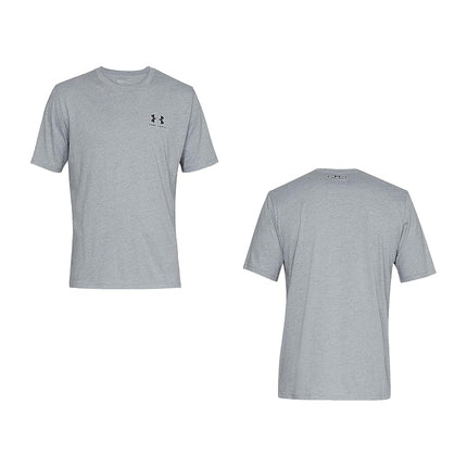 Under Armour Men's Sportstyle Left Chest T-Shirt, Steel Light Heather//Black, 3X-Large Tall