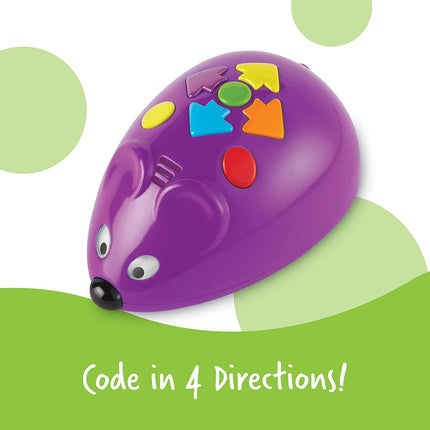 Learning Resources Code & Go Robot Mouse, Ages 4+, Screen-Free Coding Toy, STEM Learning for Kids, Includes 30 Coding Cards, Gifts For Kids