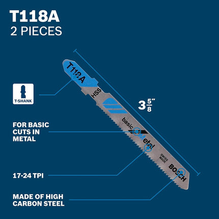 Bosch T5002 10-Piece Assorted T-Shank Jig Saw Blade Set