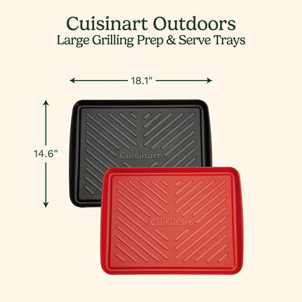 Cuisinart Grilling Prep and Serve Melamine Trays - Large - CPK-210 (Pack of 2)