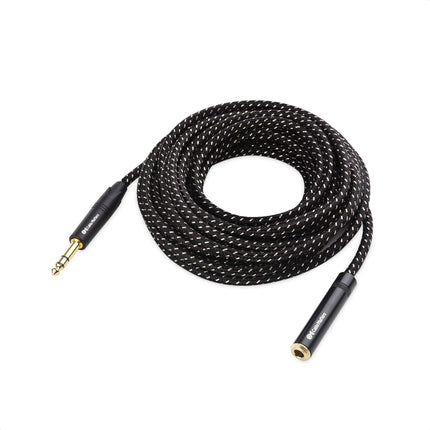 Cable Matters Cable de extensión trenzado largo de 1/4 pulgada, 7,6 m (cable TRS de 1/4 pulgada macho a hembra)