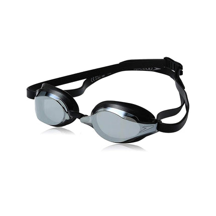 Speedo Unisex-Adult Swim Goggles Speed Socket 2.0, Black/Silver Mirrored