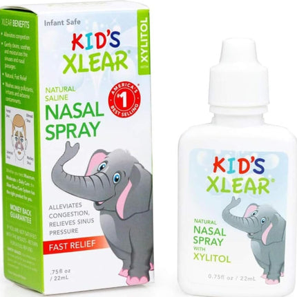 Xlear Natural Xylitol Saline Nasal Spray for Kids - Daily Decongestant, Nose Moisturizer, 22 ml (Pack of 1)