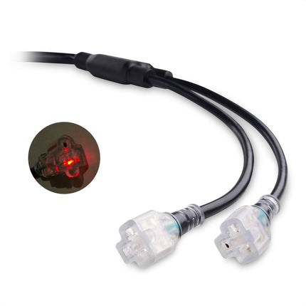 Adaptador para generador Cable Matters LED de 4 puntas de 50 a 20 amperios (adaptador divisor de 50 a 110 amperios) de 0,76 metros - NEMA L4-50P a 2x 5-20R