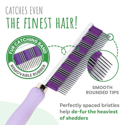 Small Pet Select - Hair Buster Comb for Rabbits, Cats and Dogs, Metal Pet Comb for Shedding and Detangling, Grooming Tool for Small Pets with Long and Short Fur