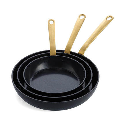 GreenPan GP-CRA FBl Alu Magn Bl 9011+Bl_INFP8 Batterie de cuisine 3 pièces (20+24+28) + PS