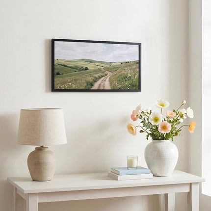 Americanflat 10x20 Picture Frame with Polished Plexiglass - Streamline Collection - Thin Border Picture Frame for Wall Display - Hanging Hardware Included - Black